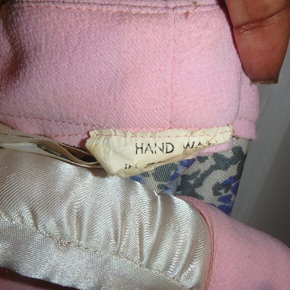 Pink Floral Chenille Wool Pleated Sunday Dress Set - Picture 7 of 8